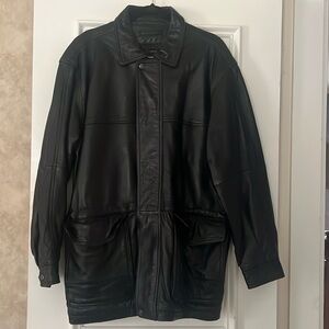 Black 100% leather Liz Claiborne jacket